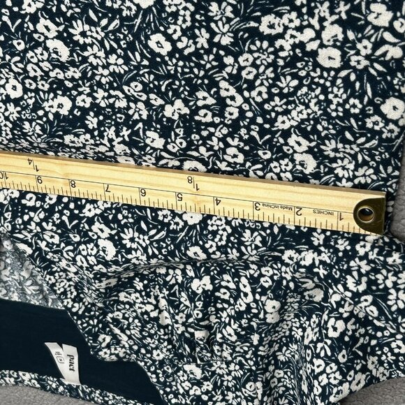 Pact Shirt Womens Medium Blue Floral Organic Cotton Button Front Long Sleeve - Picture 8 of 13